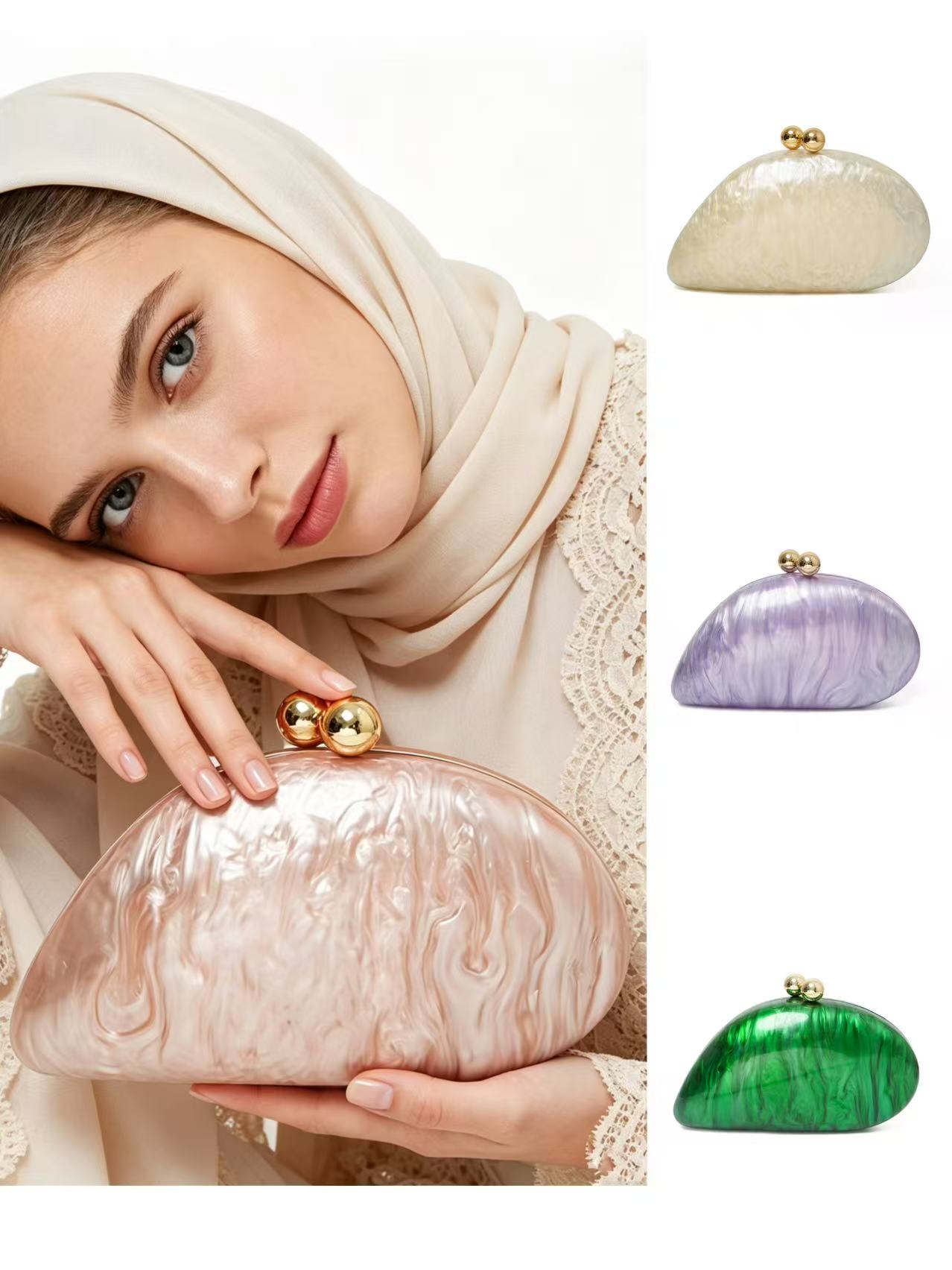 Luxury Bags Sell - Bolso de Noche de Acrílico Irregular,