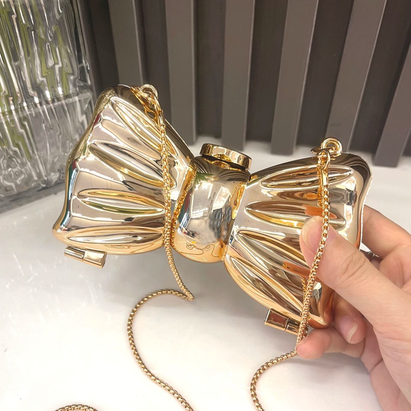 Bolso de noche dorado, moneder - Luxury Bags Quality reseña y precio